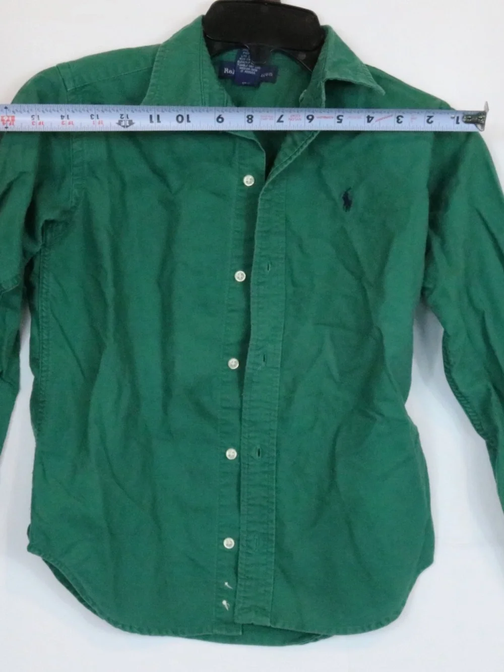 Polo Ralph Lauren Kids Boy long sleeve shirt Button Down Size 7 Green